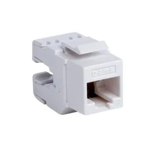 D-Link Cat6 UTP 180 Degree Punch Down Keystone Jack - White Colour - NKJ-C6WHI1B21