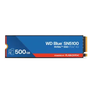 WD Blue SN5100 500GB NVMe PCIe Gen4 M.2 2280 Internal SSD - Up to 6600MB/s Read