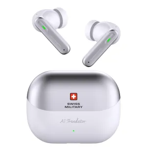 Swiss Military Delta AI True Wireless Earbuds with AI ANC - White - SM-DELTA-AI-ANC-WHI