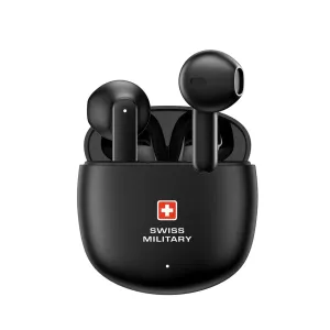Swiss Military Victor 6 True Wireless Bluetooth Earbuds - Black - SM-TWS-VICTOR6-BLK