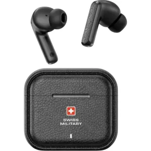 Swiss Military Victor 7 True Wireless Earbuds with 4-Mic ANC & LED Display - Black - SM-TWS-VICTOR7-4MIC-ANC-LED-BK