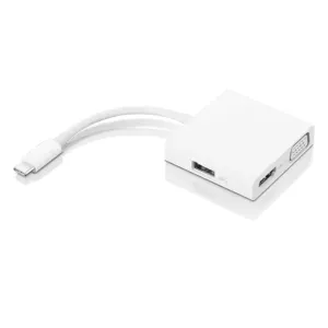 Lenovo USB-C 3-in-1 Travel Hub, 4K HDMI, VGA, USB 3.0, Simple Plug and Play - GX90T33021