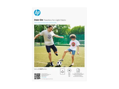 HP Iron-On Transfers for Light Fabric A4 (210 x 297mm) 10 sheets - AA7N8A
