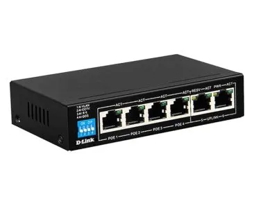 D-Link DES-F1006P-E | 4-Port PoE + 2 Uplink 10/100Mbps Switch – CCTV Ready