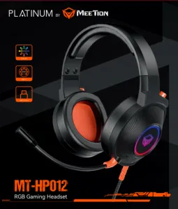 Platinum MT-HP012-A-PLAT USB Gaming Headset – 50mm Drivers, Omnidirectional Microphone