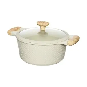 Resto Casserole with Lid 24cm – Beige Non-Stick Pfluon Coating, 4.2L - 93803