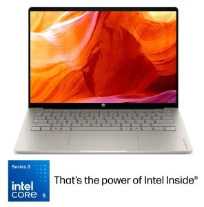 HP OmniBook 5 LaptopAI 14-kf0000ne | 14" 2K Touch screen | Intel® Core™ 5 | 16GB RAM | 512GB SSD | Windows 11 Home | Sahara silver