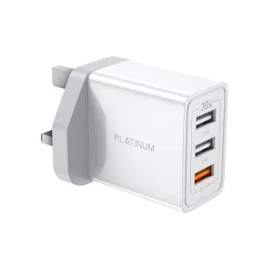 Platinum GLORY Series Wall Charger + Lighting Cable 1.2m White  - P-COMGLTWH