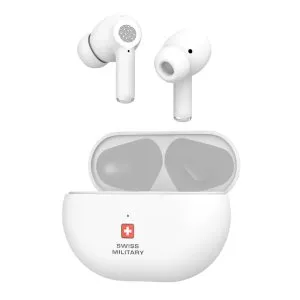 Swiss Military Delta 5 True Wireless Earbuds with ANC & ENC - White - SM-TWS-DELTA5-ANC-ENC-WHI