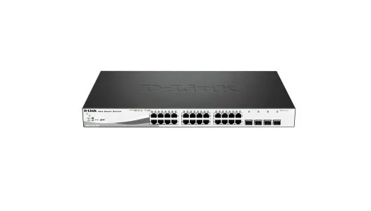 D-Link  24-Port PoE Smart Managed Gigabit Switch with 4 SFP Ports | DGS-1210-28P