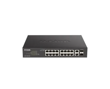 D-Link 16-Port PoE Gigabit Smart Managed Switch with 2 Combo GE/SFP Ports | DGS-1100-18PV2