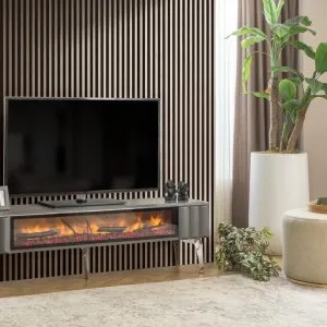 Vimini Home Diniz TV Unit with Fireplace