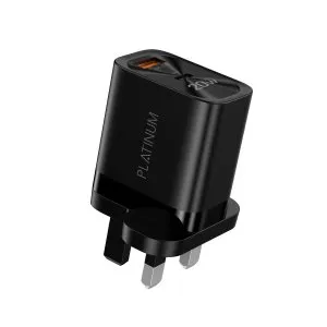 Platinum GLORY Series Wall Charger PD 20W + QC Black - P-CHRGLPD20BK