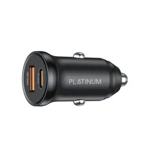 Platinum VITAL Series Mini Car Charger PD 30W + QC - Black - P-CLAPD30MINBK