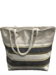 Striped Fashion Tote Bag with Rope Handles – Size 16x22 inch – BAG4