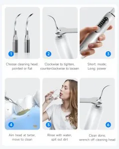 T6 Electric Teeth Cleaner – Ultrasonic Plaque & Tartar Remover