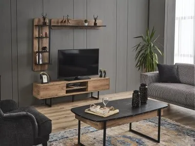 Venus Smart Lcd Tv Unit Table Top (Atlantic Pine) - 160