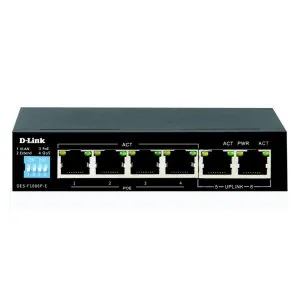 D-Link DES-F1006P-E | 4-Port PoE + 2 Uplink 10/100Mbps Switch – CCTV Ready