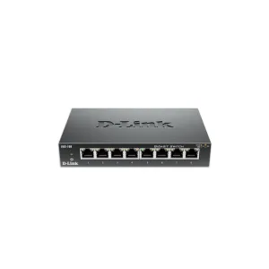 D-Link DGS-108 | 8-Port Unmanaged Gigabit Desktop Switch – Plug & Play
